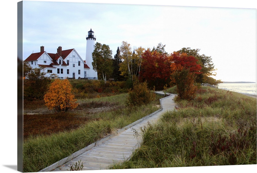 Whitefish Bay.  This lighthouse sits upon the shores of Lake Superior in the Upper Peninsula of Michigan. It appears this ...