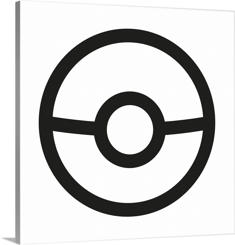 Game pokeball outline icon. Pokemon container. Originally a vector illustration.