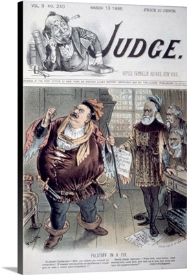 Political Cartoon, "Falstaff in a Fix" on the Cover of Judge Magazine