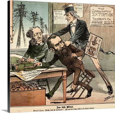 Political Cartoon Targeting Telegraphs