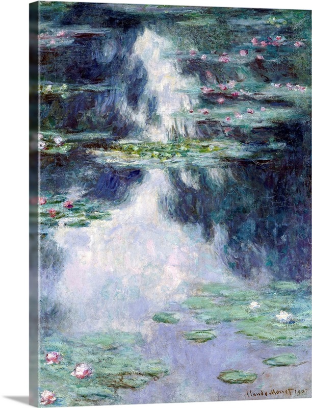 Pond with Water Lilies by Claude Monet | Large Metal Wall Art Print | Great Big Canvas