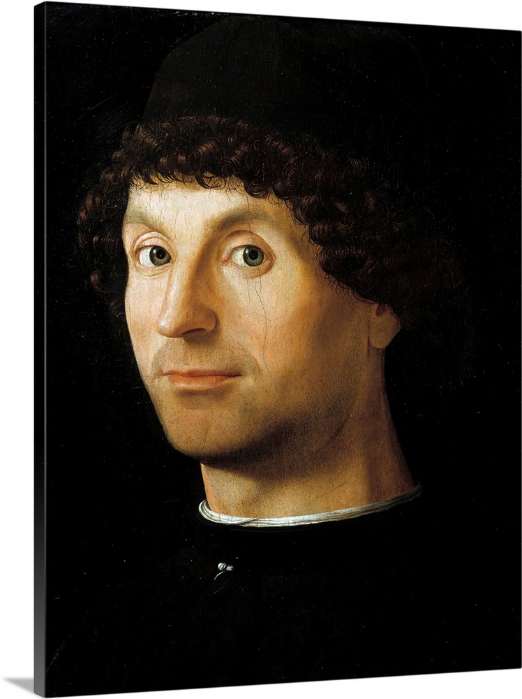 Portrait of a man. Painting by Antonello Da Messina (1430-1479), oil on panel (27x21 cm), 1472-1476. Musee Thyssen Bornemi...