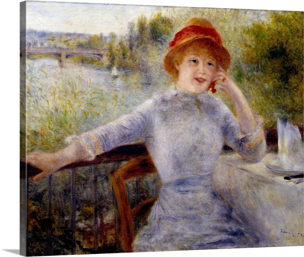 Portrait of Alphonsine Fournaise (1845-1937).,Painting by Pierre Auguste Renoir (1841-1919), 1879, 0,73 x 0,93 m. Orsay Mu...