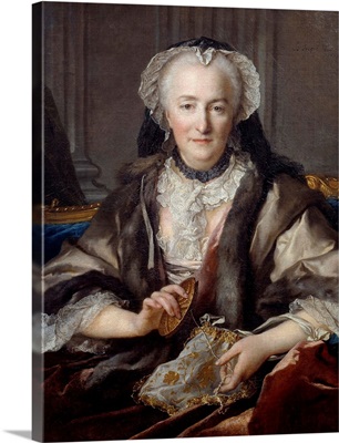 Portrait of Anne Jarry, Madame Dange by Louis Tocque