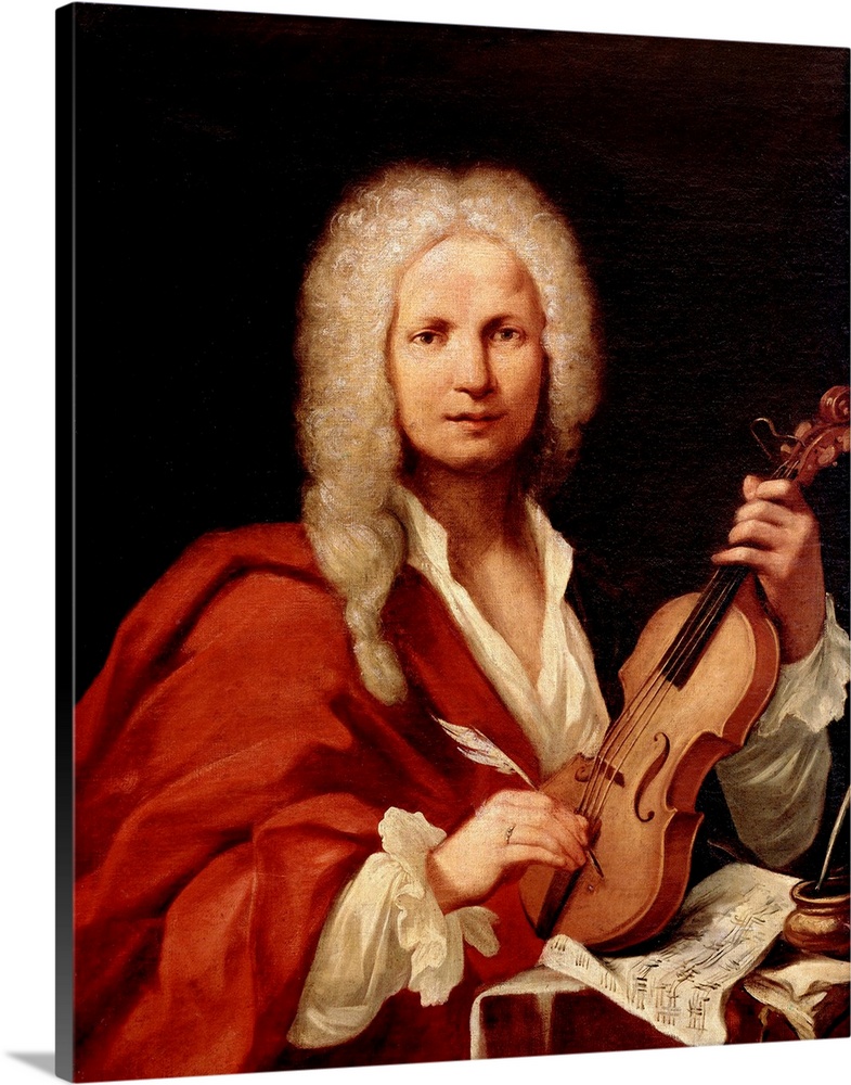 Portrait of Antonio Vivaldi (1678-1741). Oil on canvas, Italian School, 18th century. Civico Museo Bibliografico Musicale,...