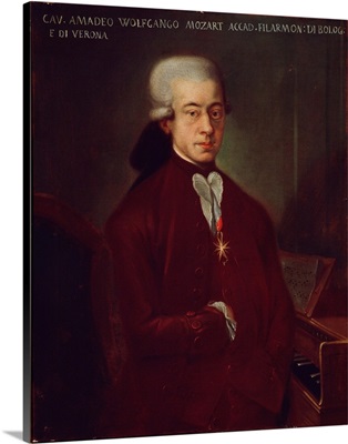 Portrait of Austrian composer Wolfgang Amadeus Mozart