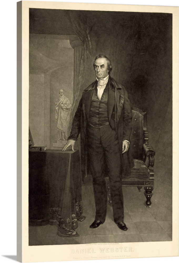 Daniel Webster, mezzotint by Henry Wright Smith and Joseph Andrews, from a painting by Chester Harding, 1851, published by...