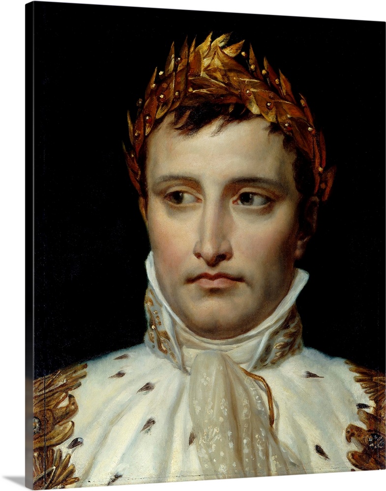 Portrait of the emperor Napoleon I Bonaparte (1769-1821). Painting by Jacques Louis David (1748-1925), oil on canvas, 19th...