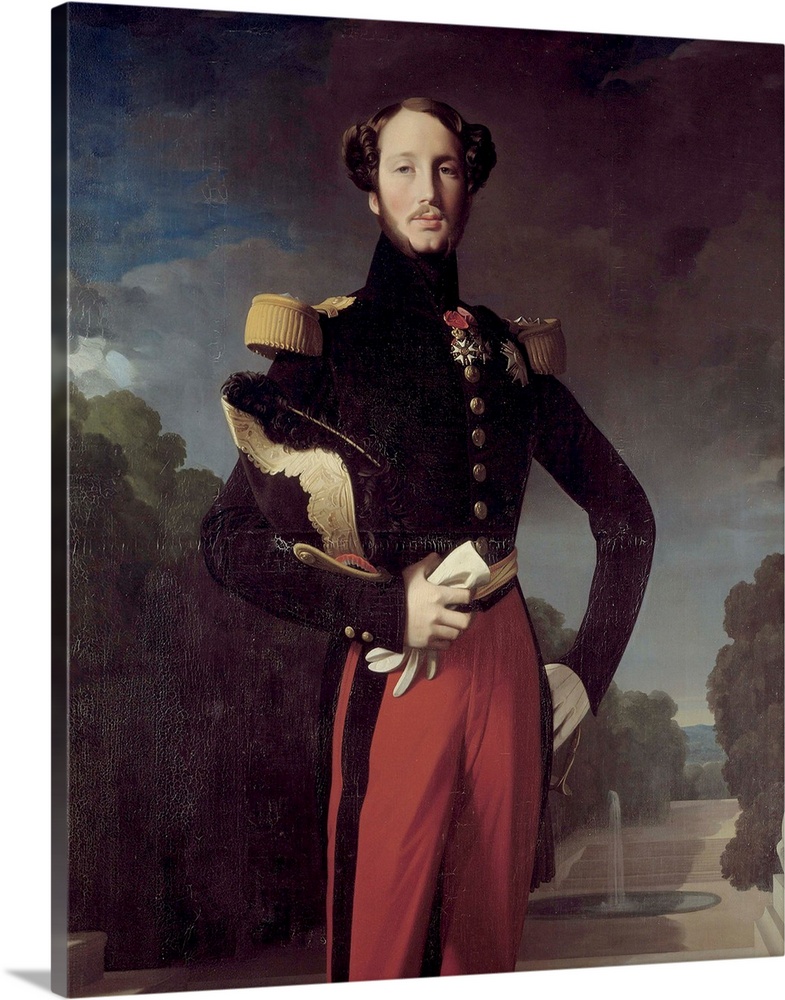 Portrait of Prince Ferdinand-Philippe, Duke of Orleans (duc d'Orleans)(1810-1842) in front of the Parc de Saint Cloud - Pa...