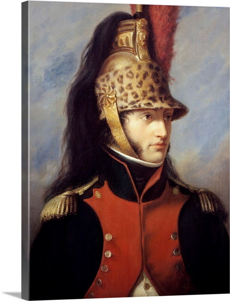 Portrait of Louis Bonaparte (1778-1846) in the uniform of colonel of the 5th regiment of dragoons Painting by Charles Fran...
