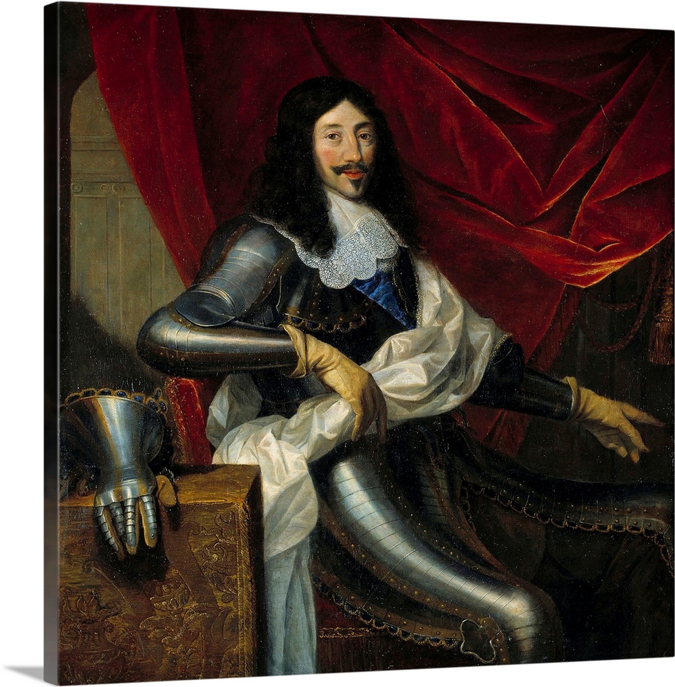 Portrait of Louis XIII (1601-1643) King of France - Painting by Juste D'Egmont (Justus Van Egmont) (1601-1674), 17th centu...