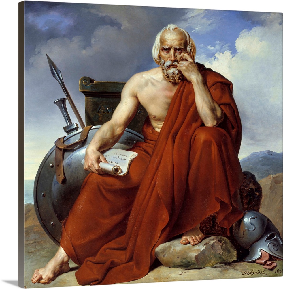 Portrait of Lycurgus (Lykourgos, Lycurgue), legislator of Sparta. Painting by Merry Joseph Blondel (1781-1853), 1828. Oil ...