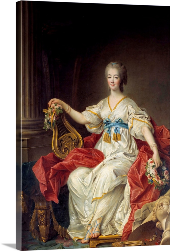 Portrait of Countess Jeanne (Becu) du Barry (Madame du Barry) (1743-1793 ), courtesan and mistress of Louis XV. Painting b...