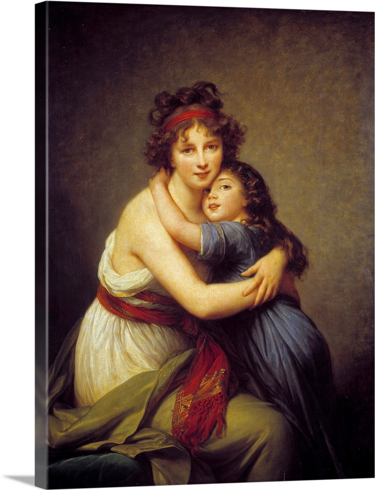 Portrait of Madame Vigee Lebrun and her daughter, Julie (1780-1819). Painting by Marie Elisabeth Louise Vigee Le Brun (or ...