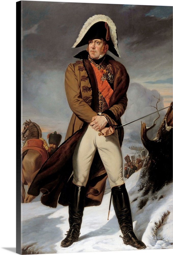 Full-length portrait of Michel Ney (1769-1815), Duke of Elchingen, Prince of the Moskva (Moskwa), Marshal of France. Paint...