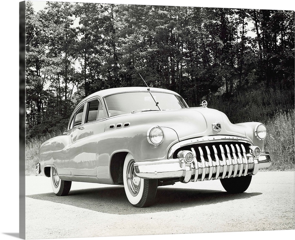 Picture shows the Buick Eight model car on the road. Undated photograph circa 1950s.