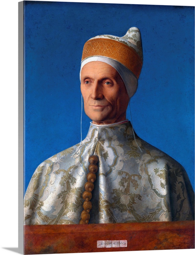 Circa 1501-1502. Oil on poplar wood panel. 61.6 cm x 45.1 cm (24.3 in x 17.8 in), National Gallery, London, England.