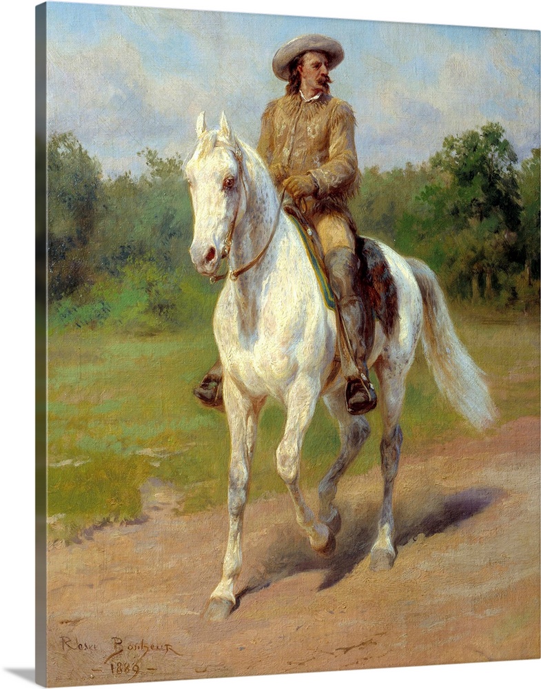 Portrait of William Frederick Cody (1846-1917), nicknamed Buffalo Bill, American soldier, adventurer, rider and showman. P...