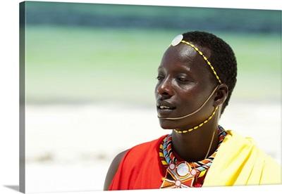 Portrait Of Young Man As Massai Warior