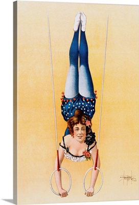 Poster Depicting A Female Acrobat Using Rings