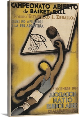 Poster For Argentine Basketball Tournament