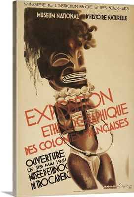 Poster For French Colonies African Art Exhibit