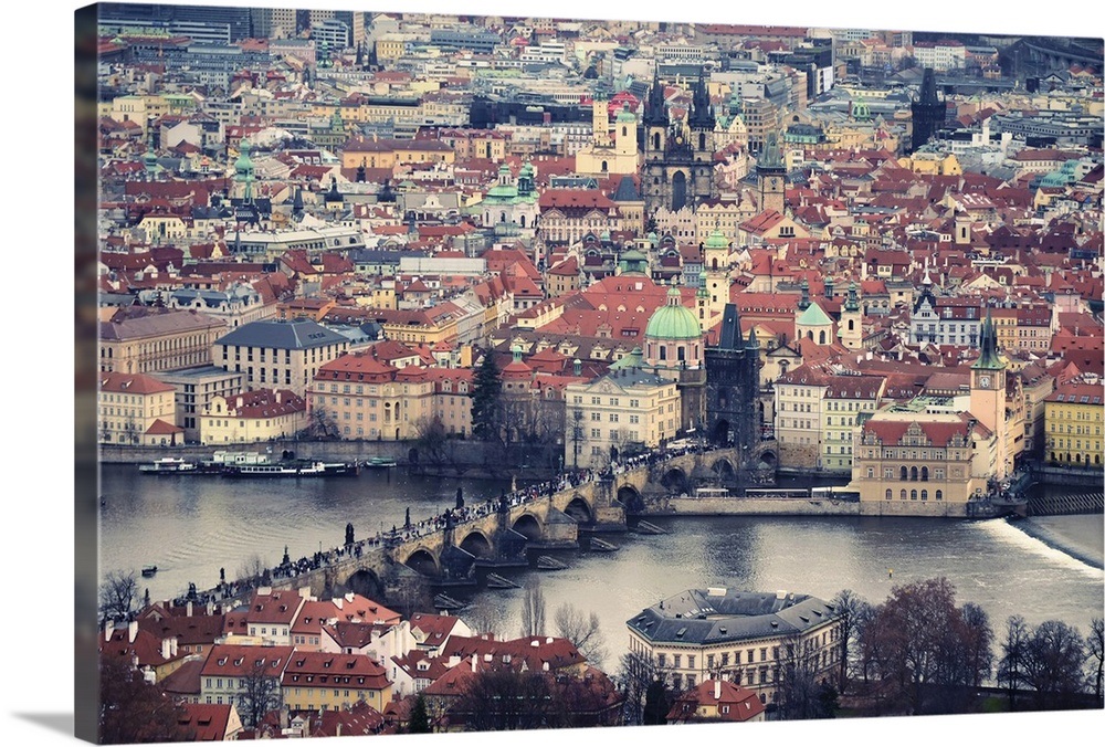 Prague skyline city. Wall Art, Canvas Prints, Framed Prints, Wall Peels
