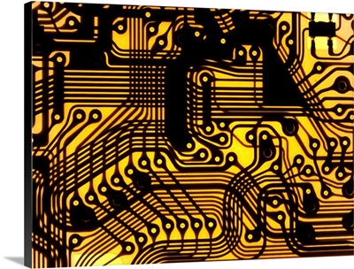 Printed circuit, macrophotograph