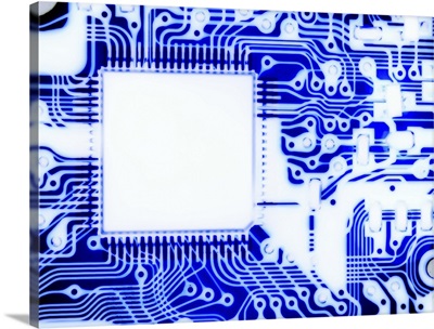 Printed circuit, macrophotograph