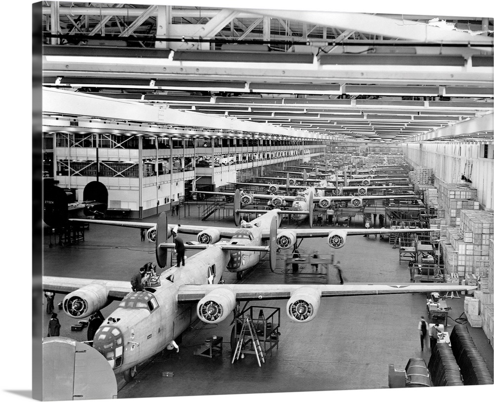 Production Line Of B-24 Liberators