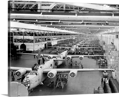 Production Line Of B-24 Liberators