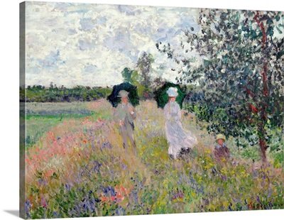 Promenade Near D'Argenteuil By Claude Monet