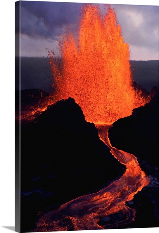 Puu Oo Crater Erupting | Great Big Canvas