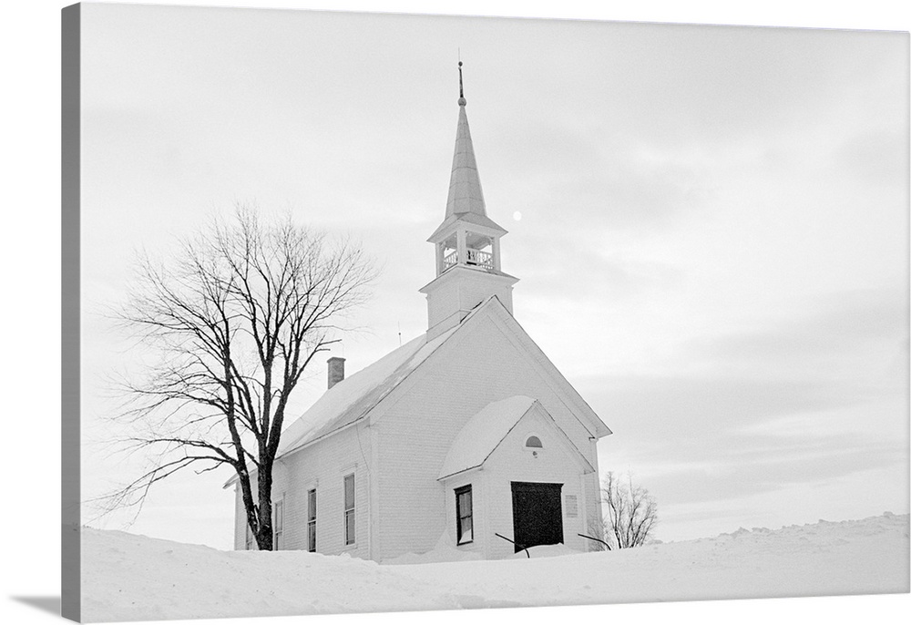 Quaint church in winter