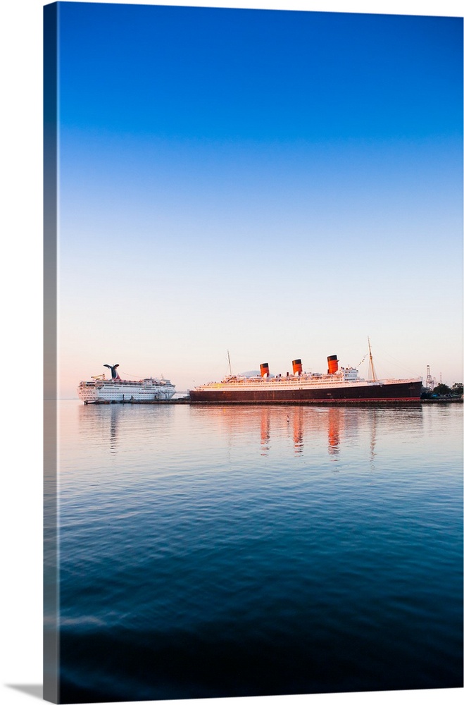 The Queen Mary greets you as you exit Long Beach's Rainbow Harbor and head out to the California ocean.