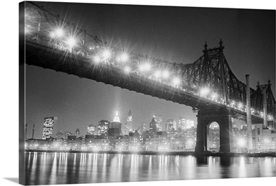 Queensboro Bridge And Manhattan At Night