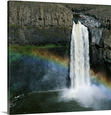 Rainbow Caused By Waterfall
