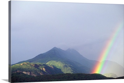 Rainbow Over Alaskan Mountain