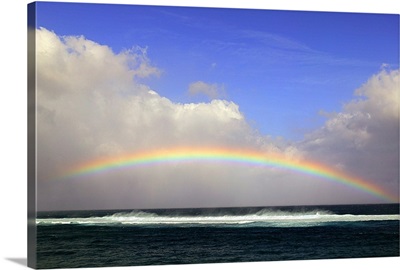 Rainbow over ocean