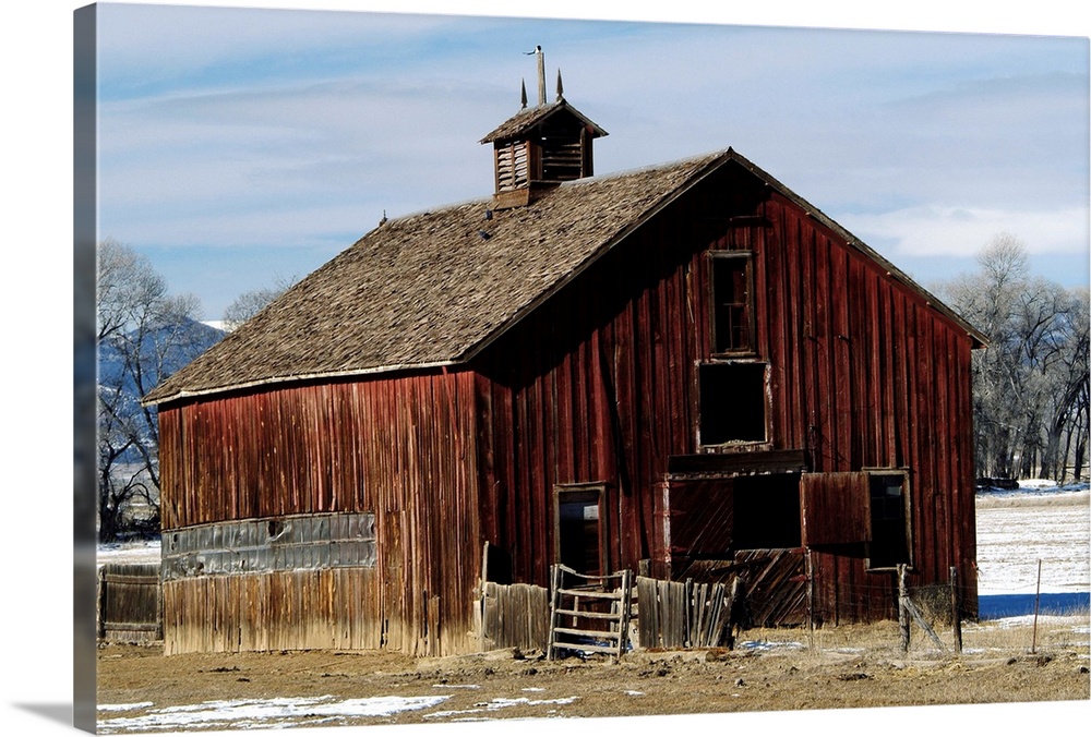 Red barn in san louis valley