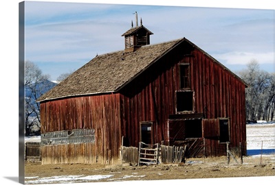 Red barn in san louis valley