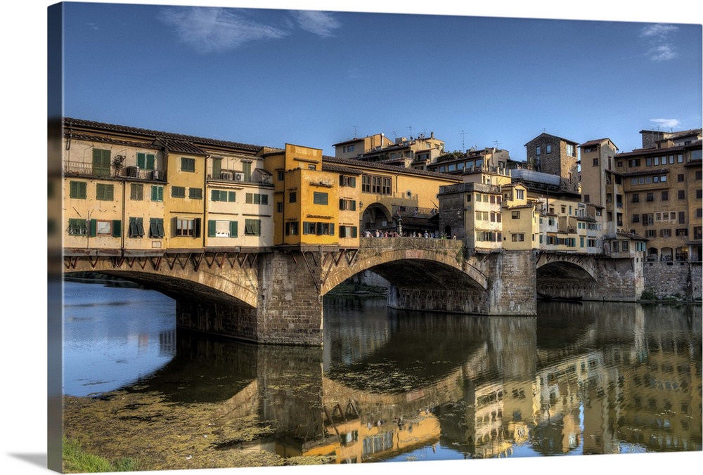 Ponte Vecchio, FlorenceThe Ponte Vecchio is a Medieval stone closed-spandrel segmental arch bridge over the Arno River, in...