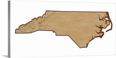 Relief Map of North Carolina