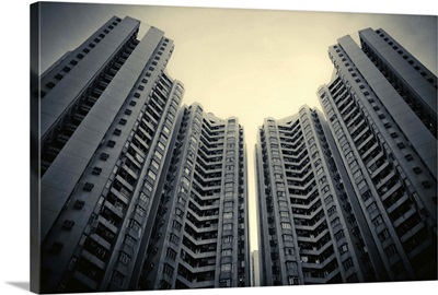Residential apartment blocks in Hong Kong, China.