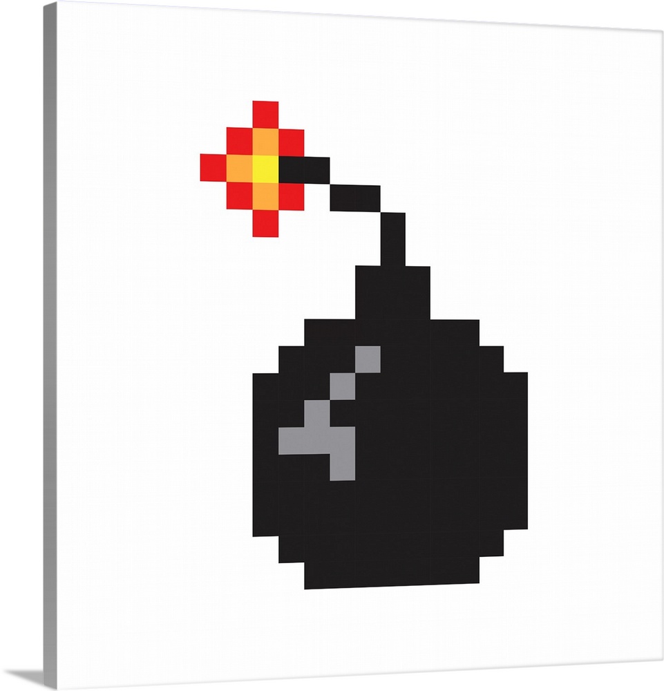 Retro Gaming Bomb, Pixel Icon