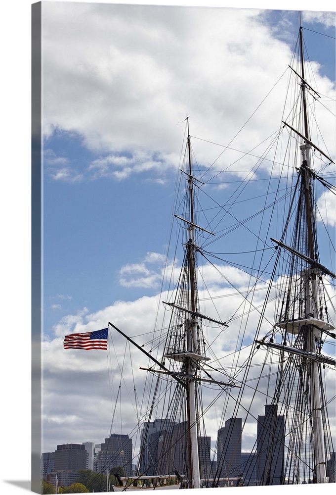 SS Constitution Ships rigging in Boston Harbor
