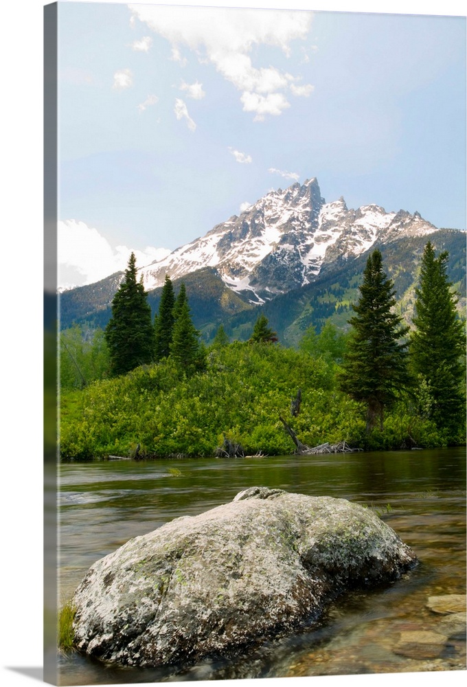 River and mountain, Grand Teton National Park, Wyoming, USA