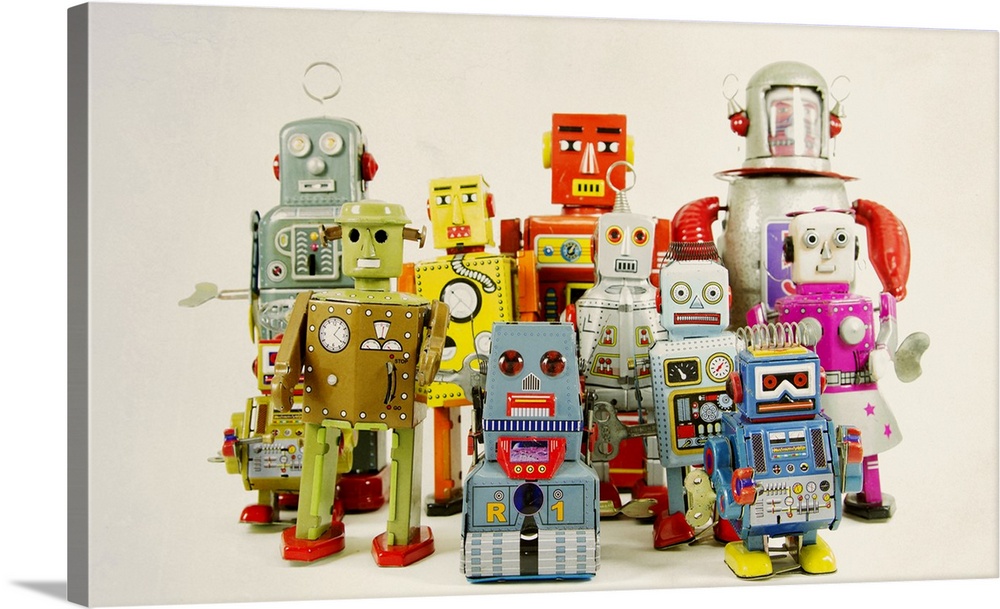 Vintage robot toys.