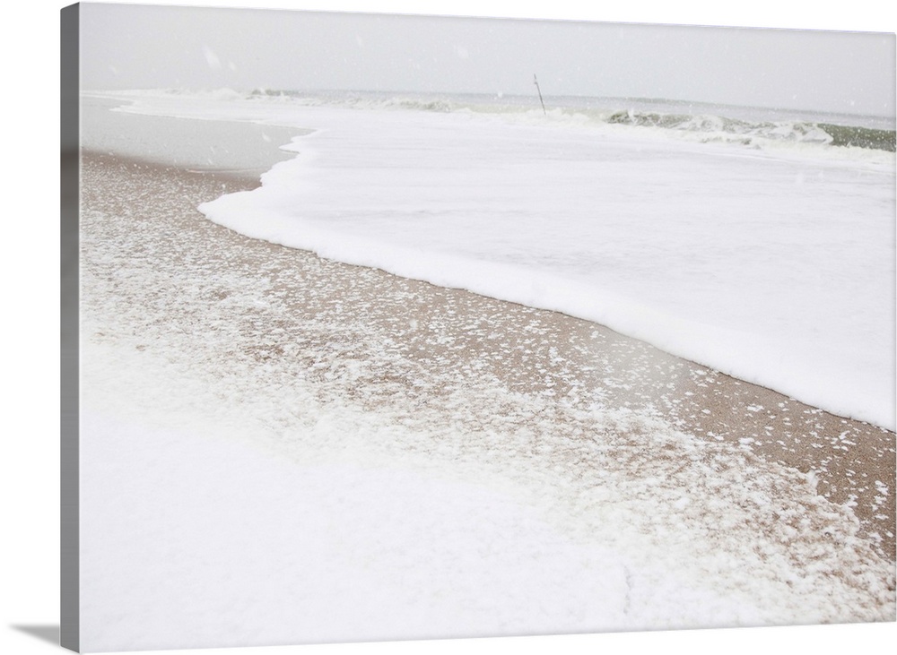 USA, New York State, Rockaway Beach, beach in winter