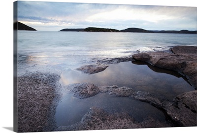 Rocky shoreline of lake superior, Ontario Canada